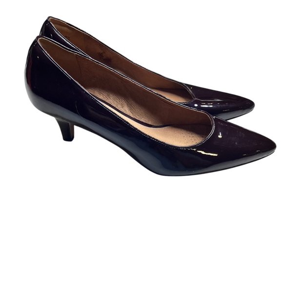 Clarks Sage Copper Burgundy Patent Leather Low Heel Shoes NWT - Picture 2 of 13